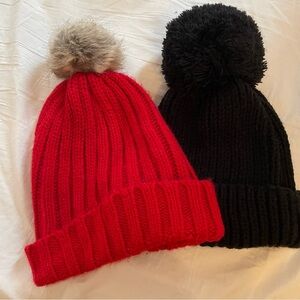 Pom Pom beanie set